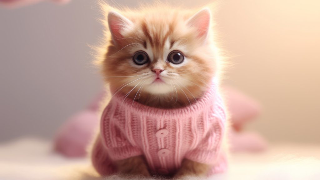 kitten-cat-sweater-animal-hd-wallpaper-1080