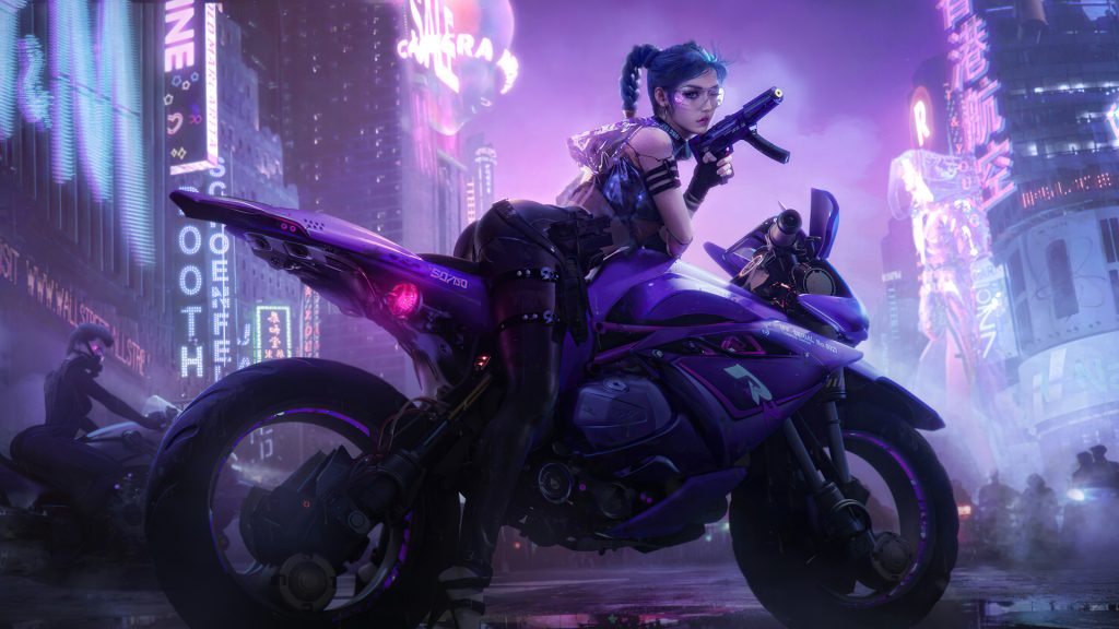 cyberpunk-girl-motorcycle-1080