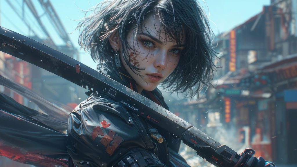 cyberpunk-girl-sword-sci-fi2-hd-wallpaper-2160